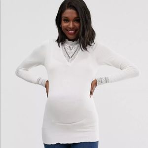 ASOS Mamalicious Maternity Lace Insert Top